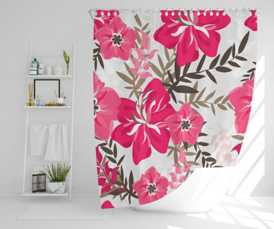 Red & Pink Floral (Shower Curtain) / Default Title Price Comparisons | Compare The Build