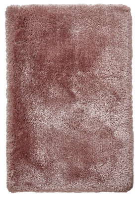 Red Plain Shaggy Rug, Handmade Rug with 8cm Thick, Plain Modern Luxurious Rug for Bedroom, & DiningRoom-150cm X 230cm