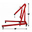 Red Portable Hydraulic Engine Crane 2 Ton 4400lb Folding Hoist with Hooks