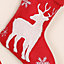 Red Reindeer Xmas Gift Decoration Christmas Stocking