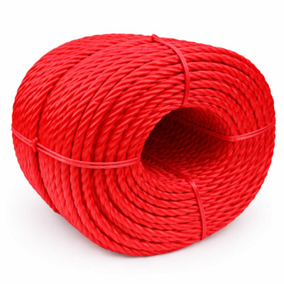 Red Rope Polypropylene Strong Poly General Purpose Rope - 12mm x 30metres