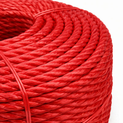 Red Rope Polypropylene Strong Poly General Purpose Rope - 12mm x 30metres