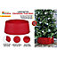 Red Round Rattan Wicker Christmas Tree Skirt -  Large