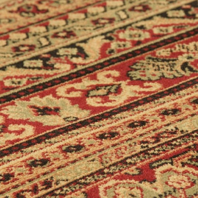 Red/Rust Traditional Floral Persian Rug for Living Room Bedroom and Dining Room-240cm X 340cm