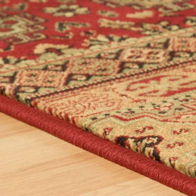 Red/Rust Traditional Floral Persian Rug for Living Room Bedroom and Dining Room-240cm X 340cm