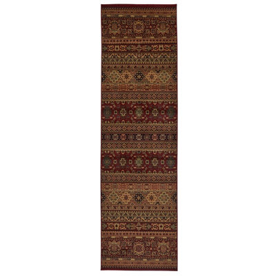 Red/Rust Traditional Rug, 8mm Thick Stain-Resistant Rug, Persian Floral Rug for LivingRoom, & DiningRoom-240cm X 340cm