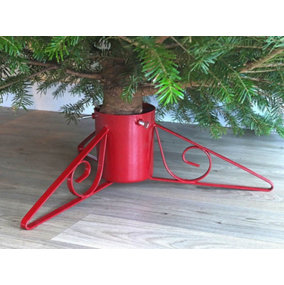 Red Scrolled Sussex 4.5 inch Christmas Tree Stand