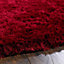 Red Shaggy Rug, Anti-Shed Easy to Clean Rug, Handmade Plain Rug, Modern Rug for Bedroom, & Dining Room-160cm X 230cm