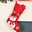 Red Snowman Children's Xmas Tree Decoration Christmas Gift Bag Christmas Stocking