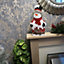 Red Snowman Christmas Tabletop Figures Window Wall Door Holiday Home Xmas Glitter Foam Showpiece Decorations