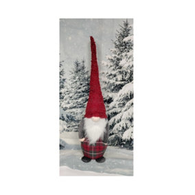 Red Standing Christmas Gonk With Red Tartan Trousers 73cm Plush Gonk Decoration