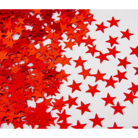 Red Star Confetti Red 14g Table Scatter Birthday Party Decorations