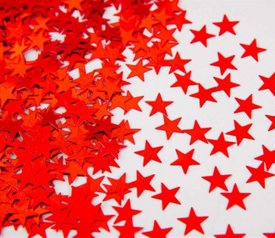 Red Star Confetti Red 14g Table Scatter Birthday Party Decorations