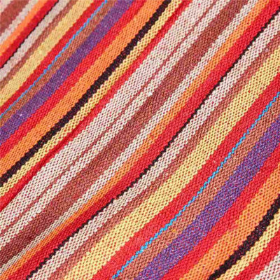 Red Striped Double Hammock with Folding Stand - 3