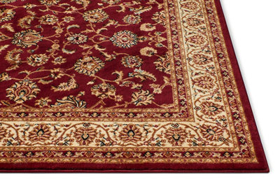 Red Traditional Floral Rug - Virginia