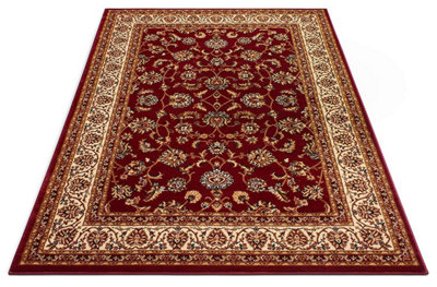 Red Traditional Floral Rug - Virginia