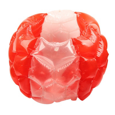 Red Transparent Inflatable Bump Ball-PVC Human Collision Bubble for Outdoor Fun(90x80cm)