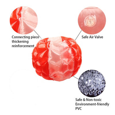 Red Transparent Inflatable Bump Ball-PVC Human Collision Bubble for ...
