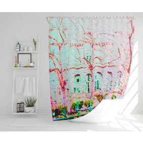 Red tree in London  (Shower Curtain) / Default Title