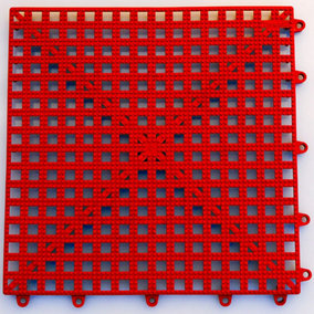 Red Versatile Non Slip Floor Tile (Pack of 4)