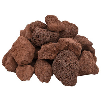 Red Volcanic Rocks 25 kg, 5-8 cm - Aquarium, Fish Tank & Garden Decoration