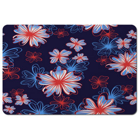 Red, White & Blue Flower Print (Placemat) / Default Title