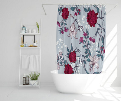 Red & White Winter Floral (Shower Curtain) / Default Title Price Comparisons | Compare The Build