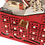 Red Wooden Lighted Sledge Advent Calendar