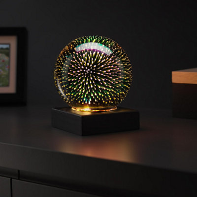 RED5 Colour Changing Fibre Ball Table Lamp