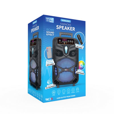 RED5 Karaoke Speaker - 120W Power & Fun LED Lightshow