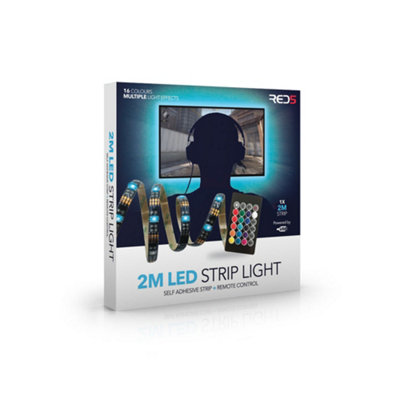 RED5 LED Multi Strip Lights 2 Metres with Remote Control - 5