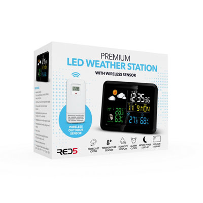 RED5 LED Weather Station Chic Updates With Wireless Sensor