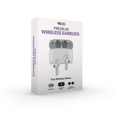 RED5 Premium True Wireless Stereo Ear Buds in White - 4