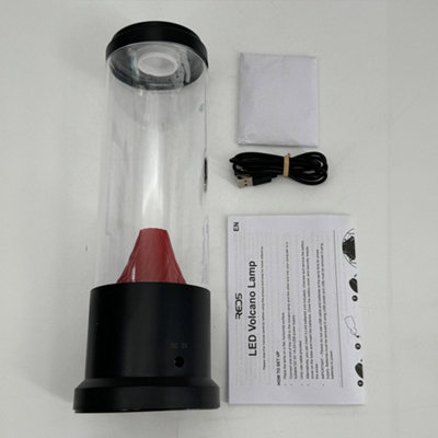 RED5 Volcano Table Top Lamp with Black Base