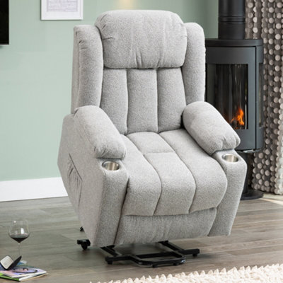 Redding Dual Motor Lift Assist Recliner Chair with Massage and Heat ...
