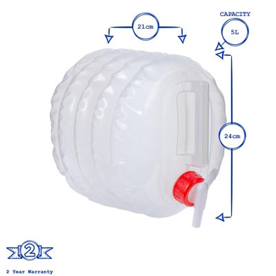 Redwood - Collapsible Water Carrier - 5L - White