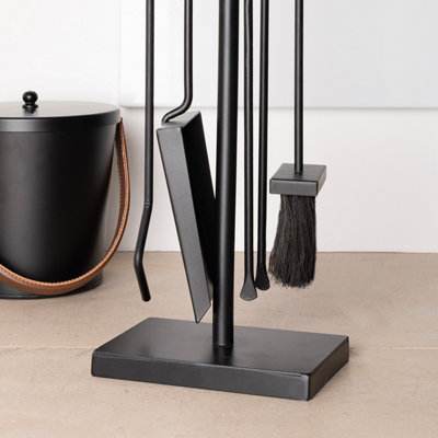 Redwood Fireside Companion Set Iron Tool Stand Matte Black