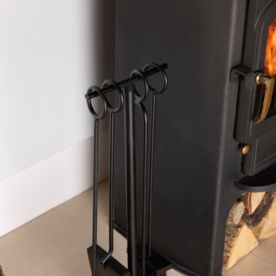Redwood Fireside Companion Set Iron Tool Stand Matte Black - 3