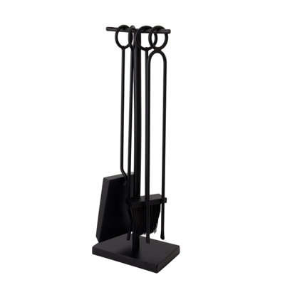 Redwood Fireside Companion Set Iron Tool Stand Matte Black - 4