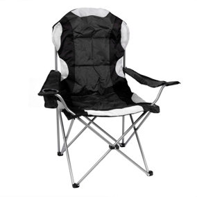 Redwood - High Back Padded Camping Armchair - Black