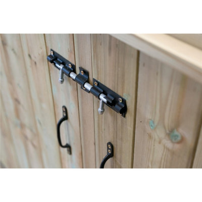 Redwood Pressure Treated Wheelie Bin Store - Sextet (4x 240L) and (2x 180L)