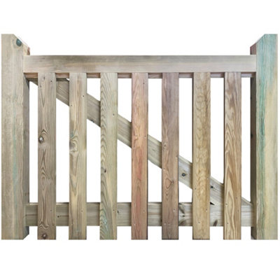 Redwood Salcombe Gate Single - 3.0m Wide x 1.2m High - Right Hand Hung