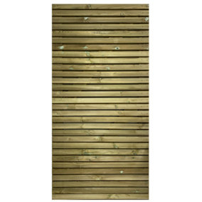 Redwood Slatted Gate Single - 0.9m Wide x 0.9m High Left Hand Hung