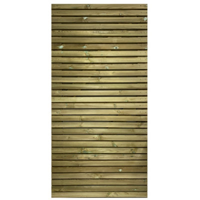 Redwood Slatted Gate Single - 2.4m Wide x 0.9m High Right Hand Hung