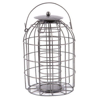 Redwood - Squirrel-Proof Metal Fatball Bird Feeder - Grey