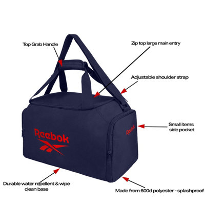 REEBOK ACTIVE CORE DUFFEL BAG NAVY SMALL