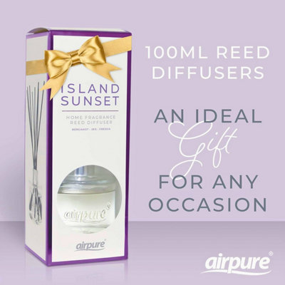 Reed Diffuser 100ml Airpure Island Sunset Long Lasting Scent Home ...