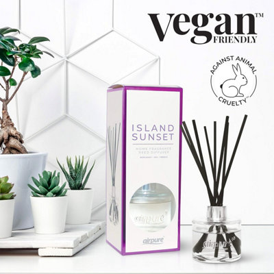 Reed Diffuser 100ml Airpure Island Sunset Long Lasting Scent Home ...