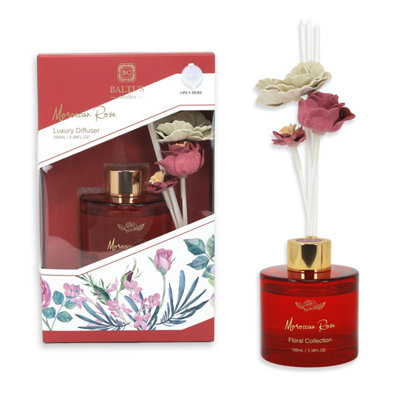 Reed Diffuser 100ml Faux Flower Morrocan Rose Baltus Baltus Fragrance Aroma