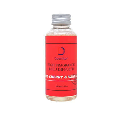 Reed Diffuser Oil Bottle 100ml Aromatic Fragrance Scent Air Freshener Red Cherry & Vanilla